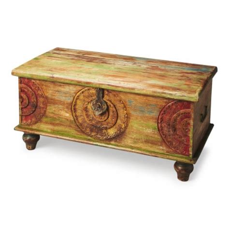 Mesa Carved Wood Trunk Coffee Table 1 Fred Meyer