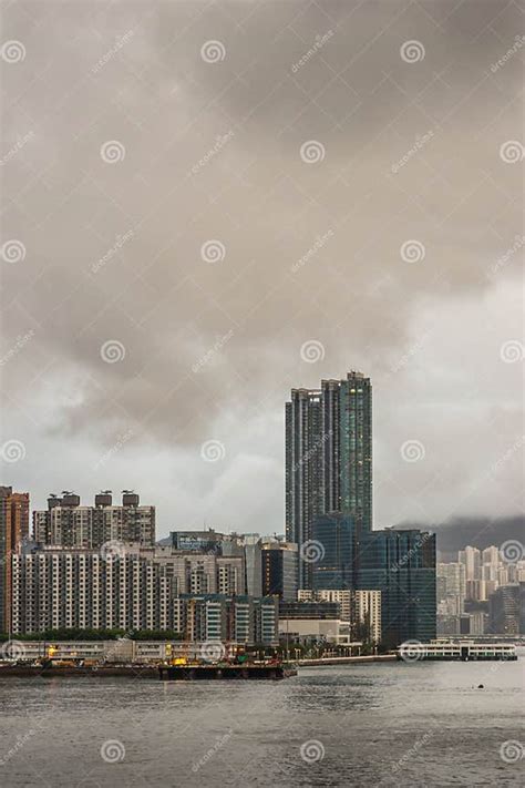 Kowloon Harbourfront Landmark Tower Early Morning Hong Kong China