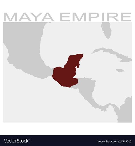 Map Of The Maya Empire Royalty Free Vector Image