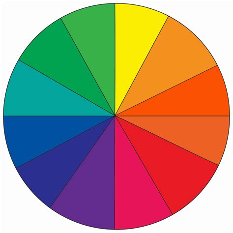 Printable Color Wheel Chart