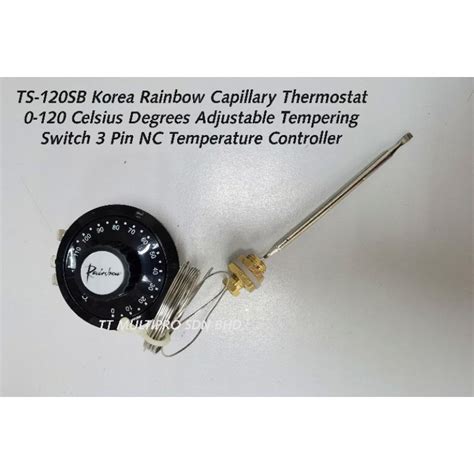 Ready Stock Ts 120sb Korea Rainbow Capillary Thermostat 0 120 Celsius