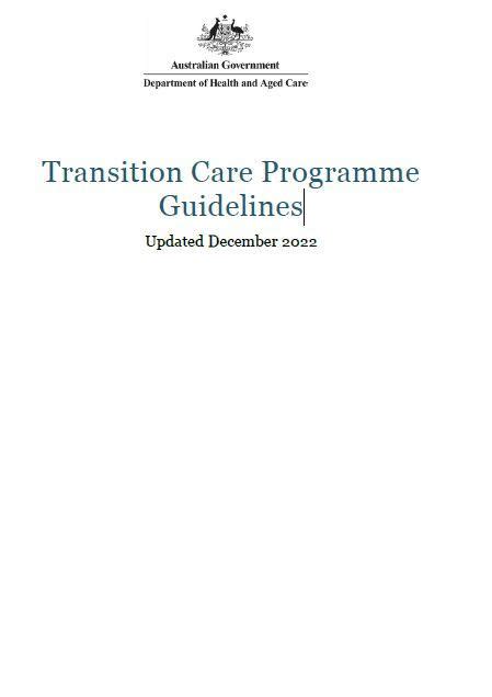 Transition Care Programme Australian Government Department Of Health