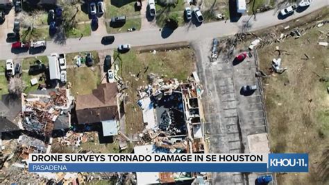 Drone Surveys Tornado Damage In Pasadena Texas