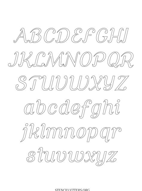 Free Print Cursive Letter Stencils