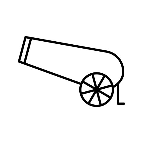 Cannon Beautiful Line Black Icon 602421 Vector Art At Vecteezy