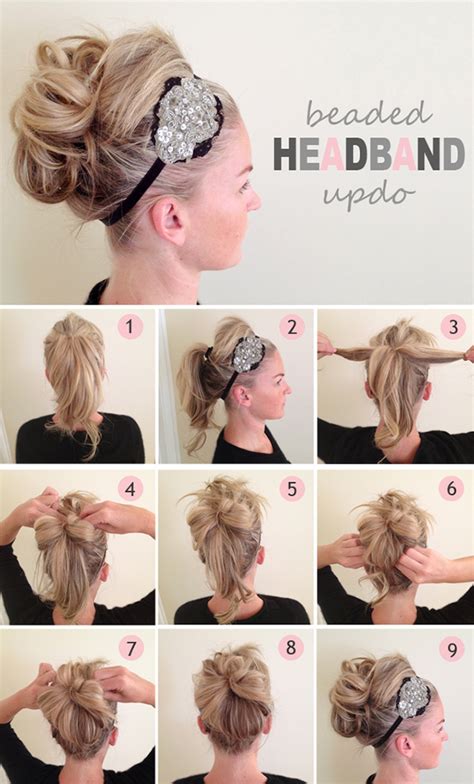 Cute braid updo bun bang hairstyle: 15 Fancy Up-do Tutorials