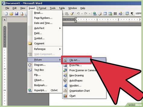 Word 2003 Tutorial Using Clip Art Microsoft Office