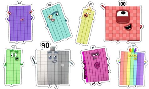 Numberblocks Stickers Glossy Stickers 75 X 50 In Etsy