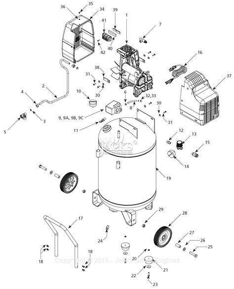 Campbell Hausfeld HU502000AV Parts Diagram For Air Compressor Parts