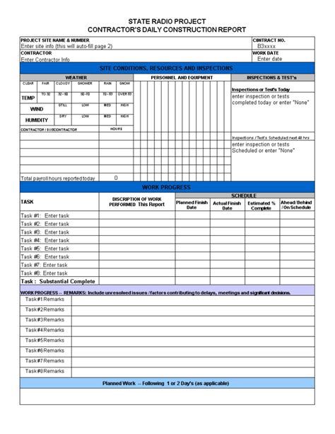 Excel Daily Report Templates At Allbusinesstemplates In Daily Project