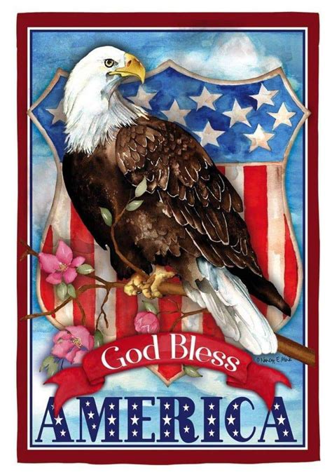 God Bless America Eagle Garden Flag 2 Sided In 2022 God Bless America