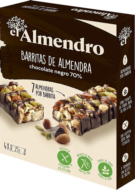 El Almendro Barritas De Almendra Y Chocolate Negro Barritas