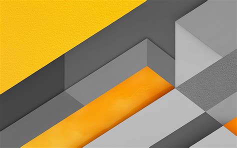 Yellow Gray Abstract Background Material Design Creative Geometric