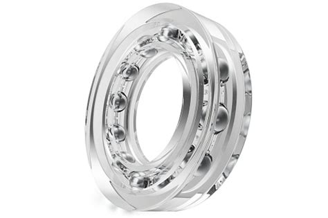 Glass Bearings On A White Background From Different Point Of View 3d