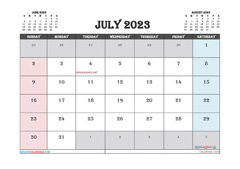 Printable Monthly Calendar 2023 July 2023 Top Latest The Best Seaside