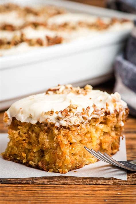 Super Moist Carrot Sheet Cake With Cream Cheese Frosting