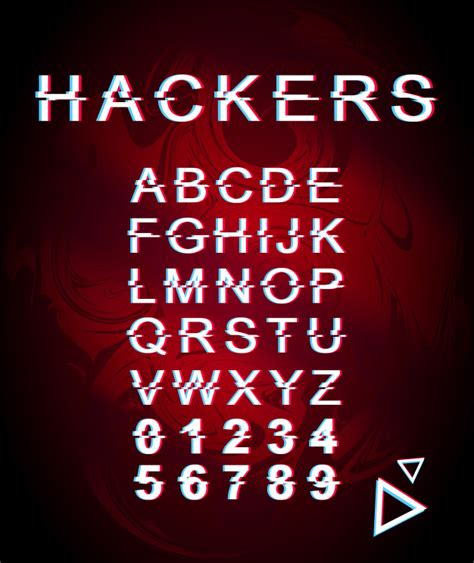 Premium Vector Hackers Glitch Font Template Retro Futuristic Style