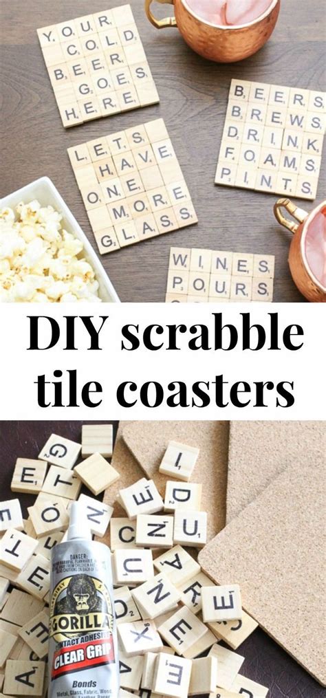 How To Make Scrabble Tile Diy Coasters Scrabble Tile Crafts Scrabble