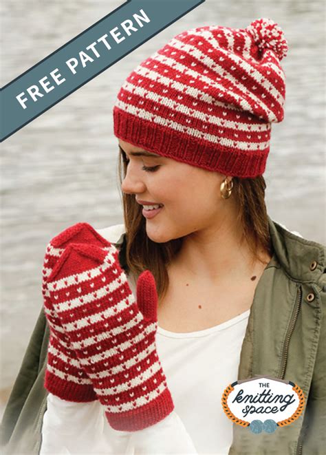 Candy Cane Knitted Warmers Free Knitting Pattern