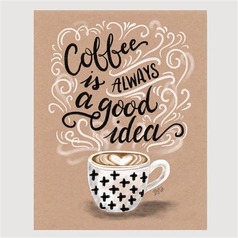 Coffee Wall Art Kraft Paper Art Coffee Print Coffee Etsy