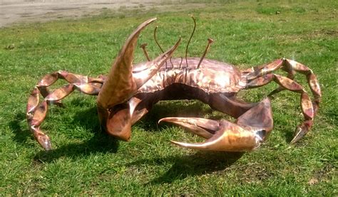 Emily Stone Copper Giant Crab Sculpture Copper Creatures