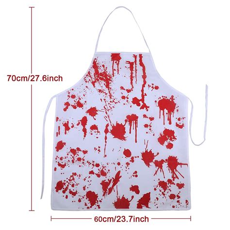 Jetec 3 Pieces Halloween Bloody Costume Blood Apron Chef Hat And Fake