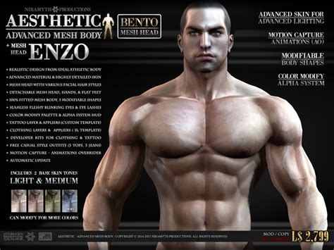 Second Life Marketplace Niramyth Aesthetic Enzo Package 10