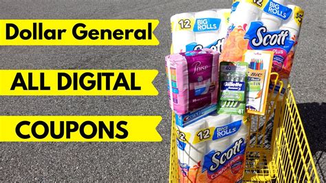 Dollar General Couponing Easy All Digital Coupons Youtube