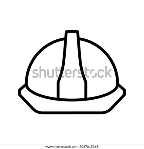 Construction Safety Helmet Icon On White Stock Vector Royalty Free