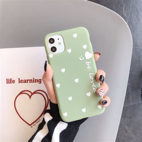 Love Heart Candy Color Phone Case For Iphone 11 Pro Xr X Xs Max Case