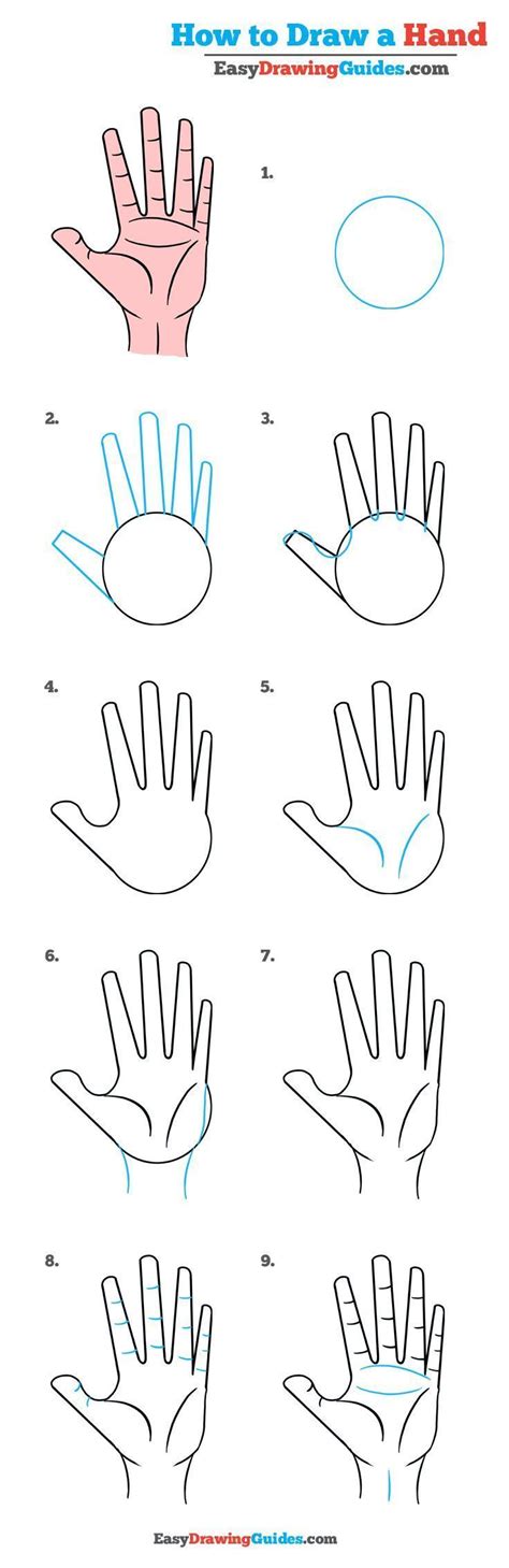 How To Draw A Hand Really Easy Drawing Tutorial Drawing Tutorials
