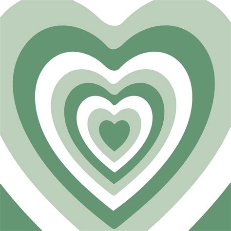 Sage Green Heart Aesthetic