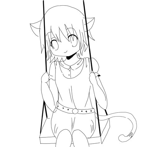 Anime Neko Coloring Pages At Getdrawings Free Download