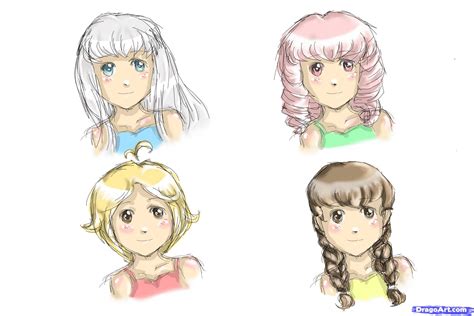 How To Draw Anime Hair For Girls Step By Step Anime Hair Anime Draw Japanese Anime Draw