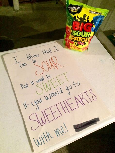 Great Way To Ask Someone To Sweethearts Dance Proposal Valentines