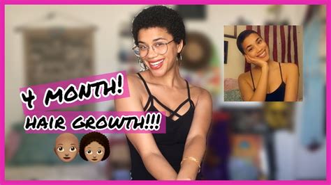 4 Month Hair Growth Natural Hair Journey Youtube
