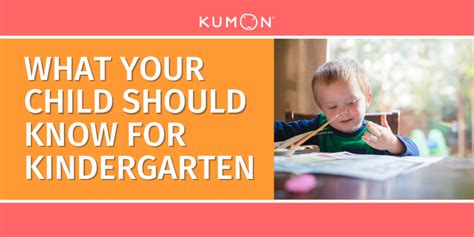What Your Child Should Know For Kindergarten Student Resources