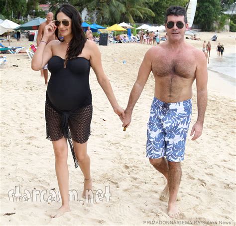 PHOTOS Lauren Silverman Pregnant In A Swimsuit With Simon Cowell In