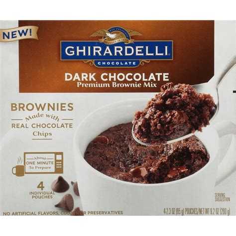 Ghirardelli Dark Chocolate Mug Brownie Mix 92 Oz Box