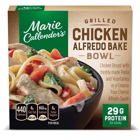 Marie callender's chicken pot pie, frozen meal, 4 pack (10 oz each) 4.7 out of 5 stars 247 #49. Marie Callender's Grilled Chicken Alfredo Bake Bowl ...