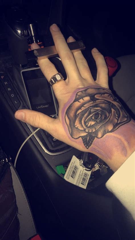 Lil Peep Rose Tattoo Hand