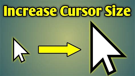 Mouse Cursor Size Increase Increase Mouse Pointer Size Mouse
