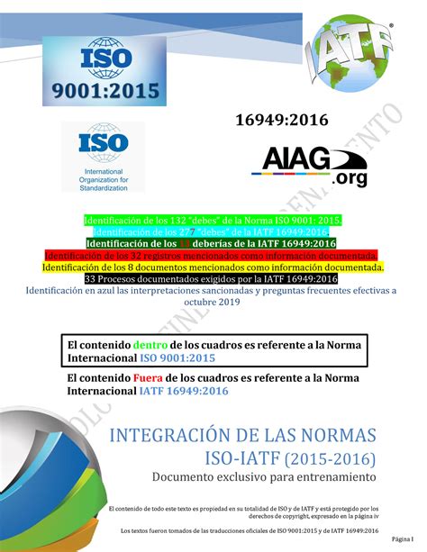 Iso 9001 2015 Iatf 16949 2016 Rev Ch Int © Iso 2015 Todos Los