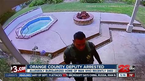 Orange County Deputy Arrested For Burglary Youtube