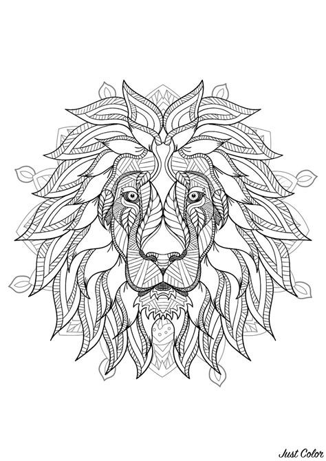 Beautiful Lion Head Mandala Mandalas With Animals 100 Mandalas Zen