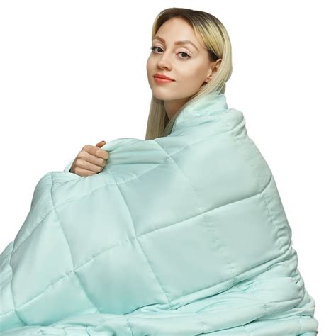 Gymax 10 Lbs 41 X 60 Cooling Weighted Blanket Luxury Cooler Version