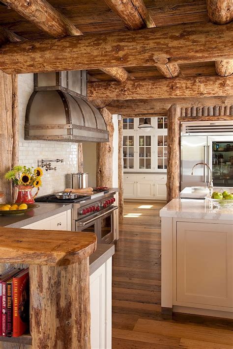120 Modern Rustic Farmhouse Kitchen Decor Ideas 62 Log Cabin