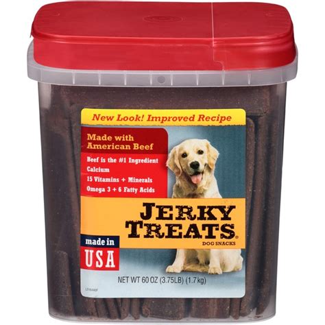The dog food snack treats found here are available in distinct pack sizes and come with a variety of flavors that your pets will definitely love. Jerky Treats Beef Dog Snacks (60 oz) - Instacart