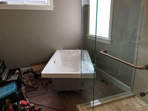 Finally The Installation Of The Free Standing Bath Tub By Mirolin Free Standing Bath Tub Free