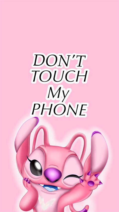 Angel Stitch Don T Touch My Wallpaper Funny Phone Wallpaper